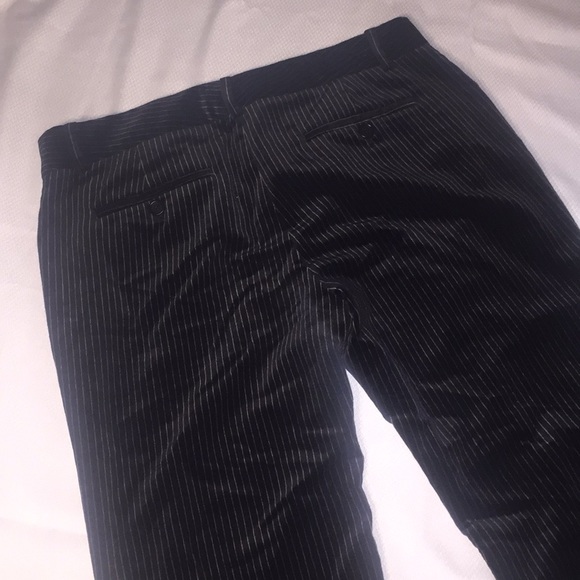 Theory Black velour pants with a white pinstripe - Picture 5 of 6